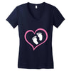 Baby Girl with Heart Any Name Customized Women's V-Neck T-Shirt
