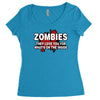 zombies love you, ideal birthday gift or present Women's Triblend Scoop T-shirt