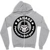 badass bad angry primate Zipper Hoodie