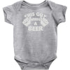 this guy needs a beer Baby Onesie