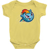 rainbow soccer Baby Onesie