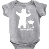 bear grills bbq funny Baby Bodysuit
