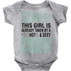girl already taken by psychotic computer engineer Baby Onesie