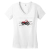 case ih red tractor boy comin' through Women's V-Neck T-Shirt