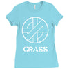 crass anarcho punk rock Ladies Fitted T-Shirt