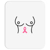 breast with pink ribbon Mousepad