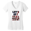 star spangled hammered Women's V-Neck T-Shirt