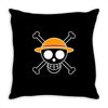 luffy pirate flag Throw Pillow