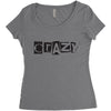 crazy Women's Triblend Scoop T-shirt