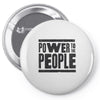 power to the people Pin-back button