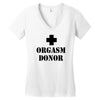 orgasm donor t shirt funny t shirt cool tshirt shirt geek tee shirt 80 Women's V-Neck T-Shirt