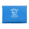 cat hair don't care cute crazy cat Accessory Pouches