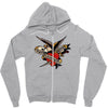 sailor jerry tattoo art military mermaid Zipper Hoodie