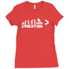 evolution fishing Ladies Fitted T-Shirt
