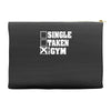 single taken at the gym Accessory Pouches
