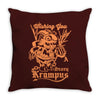 scary krampus Throw Pillow