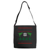 ugly dinosaur christmas Adjustable Strap Totes