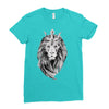 lion with crown Ladies Fitted T-Shirt