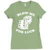 blow me for luck casino Ladies Fitted T-Shirt