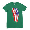july 4th flag Ladies Fitted T-Shirt
