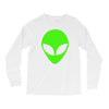 uomo alieno ufo stampa verde fluo divertente mitiche Long Sleeve Shirts