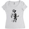 saiyan sun Women's Triblend Scoop T-shirt