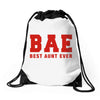 BAE Best Aunt Ever Drawstring Bags
