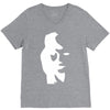sax player lady face optical illusion V-Neck Tee