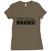 softball rocks Ladies Fitted T-Shirt
