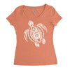 hawaiian turtle tribal art Women's Triblend Scoop T-shirt