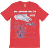 millennium falcon blueprint T-Shirt
