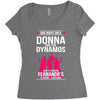 Donna And Dynamos White Letter Women's Triblend Scoop T-shirt