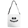 pumpkin funny face Adjustable Strap Totes