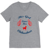 this girl love her chihuahua V-Neck Tee