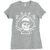 totenkopf zylinder skull pik poker ace topper bike mc rock metal Ladies Fitted T-Shirt