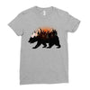 Bear Adventure With Rose Ladies Fitted T-Shirt