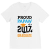 Class of 2017 Proud Papaw Graduation V-Neck Tee