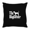 the dogfather bluetick coonhound white Throw Pillow