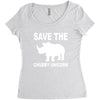 chubby unicorn Women's Triblend Scoop T-shirt