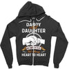 daddy and daughter  always heart to heart Zipper Hoodie