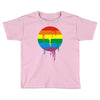 rainbow colored stripes dot running splashes Toddler T-shirt