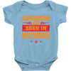 Legends Are Born In October Baby Onesie