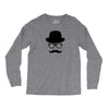 hat wayfarer glasses funny moustache hipster funny geek light tee shir Long Sleeve Shirts