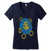 sad hedgehog Women's V-Neck T-Shirt