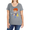 lion ow Ladies Curvy T-Shirt