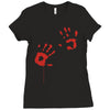bloods hand Ladies Fitted T-Shirt