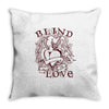 blind love fire heart Throw Pillow