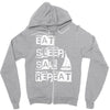 eat sleep sail repeat Zipper Hoodie