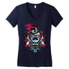 mr topstache vs jthree Women's V-Neck T-Shirt