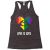 Love Is Love LGBT Rainbow Heart Racerback Tank